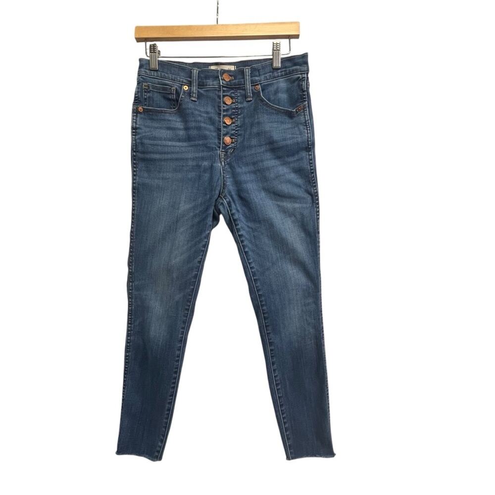High-Rise Button-Fly Women's Blue Jeans